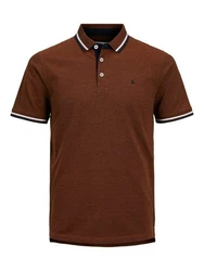 Jack & Jones Poloshirt JJEPAULOS POLO SS NOOS Braun (3613)