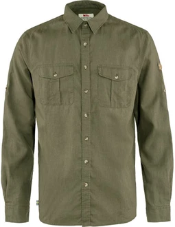 Fjällräven Langarmhemd vik Travel Shirt LS Dunkelgrün/Khaki/Grün