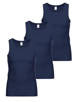 Ammann Achselhemd Athletic Shirt Day Modern Dunkelblau/Blau Ammann Achselhemd Athletic Shirt Day Modern Dunkelblau/Blau