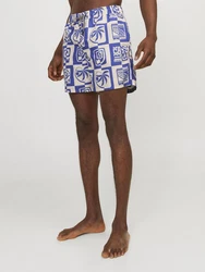 Jack & Jones JPSTFIJI JJSWIM OCEANDAY SS24 Creme/Blau