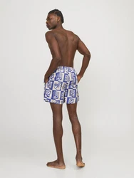 Jack & Jones JPSTFIJI JJSWIM OCEANDAY SS24 Creme/Blau