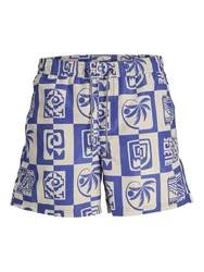 Jack & Jones JPSTFIJI JJSWIM OCEANDAY SS24 Creme/Blau