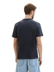 TOM TAILOR T-Shirt Print-Shirt Dunkelblau/Blau