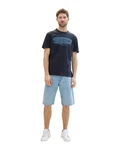 TOM TAILOR T-Shirt Print-Shirt Dunkelblau/Blau