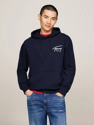Tommy Jeans Kapuzensweatshirt TJM REG ENTRY GRAPHIC HOODIE Dunkelblau/Schwarz/Hellblau