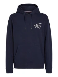 Tommy Jeans Kapuzensweatshirt TJM REG ENTRY GRAPHIC HOODIE Dunkelblau/Schwarz/Hellblau