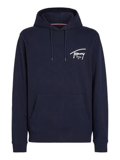 Tommy Jeans Kapuzensweatshirt TJM REG ENTRY GRAPHIC HOODIE Dunkelblau/Schwarz/Hellblau