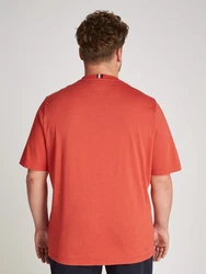 Tommy Hilfiger T-Shirt BT-CHEST STRIPE TEE-B Groe Gren mit Logostickerei Rot/Orange