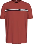 Tommy Hilfiger T-Shirt BT-CHEST STRIPE TEE-B Groe Gren mit Logostickerei Rot/Orange