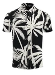 Key Largo Kurzarmhemd MSH PALMS Schwarz/Beige/Blau/Dunkelblau