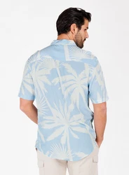 Key Largo Kurzarmhemd MSH PALMS Blau/Hellblau