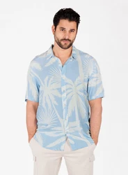 Key Largo Kurzarmhemd MSH PALMS Blau/Hellblau