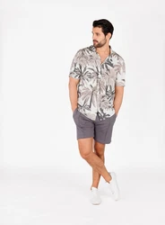 Key Largo Kurzarmhemd MSH CASA Blau/Beige/Grau/Hellblau