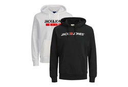 Jack & Jones Hoodie INFINITY Multipack Schwarz/Hellblau/Rot