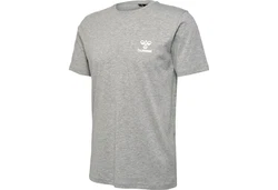 hummel Kurzarmshirt hmlFav Logo T-Shirt Grau Melange