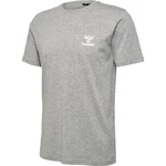 hummel Kurzarmshirt hmlFav Logo T-Shirt Grau Melange