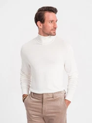 OMBRE Rollkragenpullover Weiß/Creme/Beige/Khaki