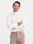 OMBRE Rollkragenpullover Weiß/Creme/Beige/Khaki