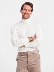 OMBRE Rollkragenpullover Weiß/Creme/Beige/Khaki