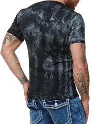 L.gonline Herren T-Shirt mit Knopfleiste 