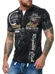 L.gonline Herren T-Shirt mit Knopfleiste 