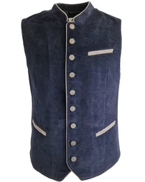 Trachtenweste Cord Trachten Weste 'Dieter', Navy