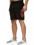 RedBridge Sweatshorts Herren Shorts Schwarz/Rot/Rosa