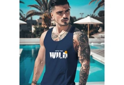 Neverless Tanktop Herren Into the Wild Dunkelblau/Blau/Rot/Weiß