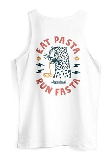 Neverless Tanktop Herren Aufdruck Schrift Eat Pasta Retro Backprint Brustlogo Weiß/Rosa Neverless Tanktop Herren Aufdruck Schrift Eat Pasta Retro Backprint Brustlogo Weiß/Rosa