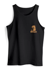 Neverless Tanktop Herren Aufdruck Schrift Eat Pasta Retro Backprint Brustlogo Lila/Dunkelblau/Gold/Hellblau/Orange/Rosa