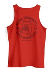 Neverless Tanktop Herren Katze Backprint Pasta Lovers Fashion Streetstyle  Rot