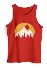 Tanktop Herren Tank-Top Outdoor Print Natural Badge Logo Wandern Fashion mit Print