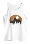 Neverless Tanktop Herren Outdoor Print Natural Badge Logo Wandern Fashion Orange/Türkis/Weiß/Gelb/Braun/Beige