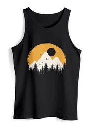 Tanktop Herren Tank-Top Outdoor Print Natural Badge Logo Wandern Fashion mit Print