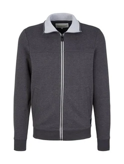 TOM TAILOR Outdoorjacke Sweatjacke mit Ziernaht