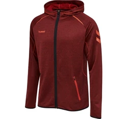 hummel Sweatshirt hmlAuthentic Pro Zip Hoodie Rot/Dunkelrot/Orange/Braun