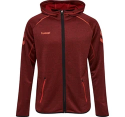 hummel Sweatshirt hmlAuthentic Pro Zip Hoodie Rot/Dunkelrot/Orange/Braun
