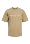 Jack & Jones T-Shirt JPRBLAOCEAN CLUB FRONT PRINT SS TEE Khaki