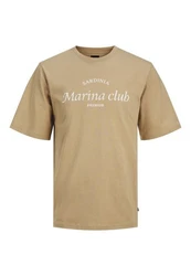 Jack & Jones T-Shirt JPRBLAOCEAN CLUB FRONT PRINT SS TEE Khaki