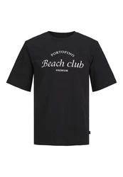 Jack & Jones T-Shirt JPRBLAOCEAN CLUB FRONT PRINT SS TEE Schwarz