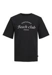 Jack & Jones T-Shirt JPRBLAOCEAN CLUB FRONT PRINT SS TEE Schwarz