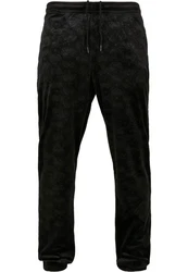 Southpole Stoffhose AOP Velour Pants Schwarz/Dunkelgrau/Khaki/Dunkelgrün