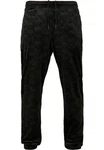 Southpole Stoffhose AOP Velour Pants Schwarz/Dunkelgrau/Khaki/Dunkelgrün