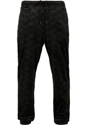 Southpole Stoffhose AOP Velour Pants Schwarz/Dunkelgrau/Khaki/Dunkelgrün
