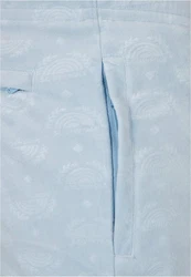 Southpole Stoffhose AOP Velour Pants babyblau
