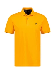 LERROS Kurzarmshirt mit Logostickerei Gelb