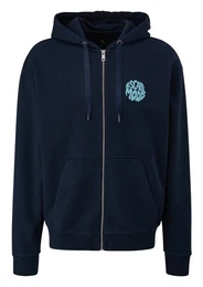 Outdoorjacke Sweatshirt-Jacke mit Print-Detail