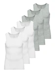 Ammann Achselhemd Athletic Shirt Day Modern Grau/Weiß/Silber/Creme Ammann Achselhemd Athletic Shirt Day Modern Grau/Weiß/Silber/Creme