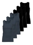 Ammann Achselhemd Athletic Shirt Day Modern Schwarz/Dunkelblau/Blau