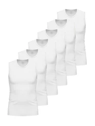 Ammann Achselhemd Tank Top Day Modern / Close to You (6-St) Weiß/Creme